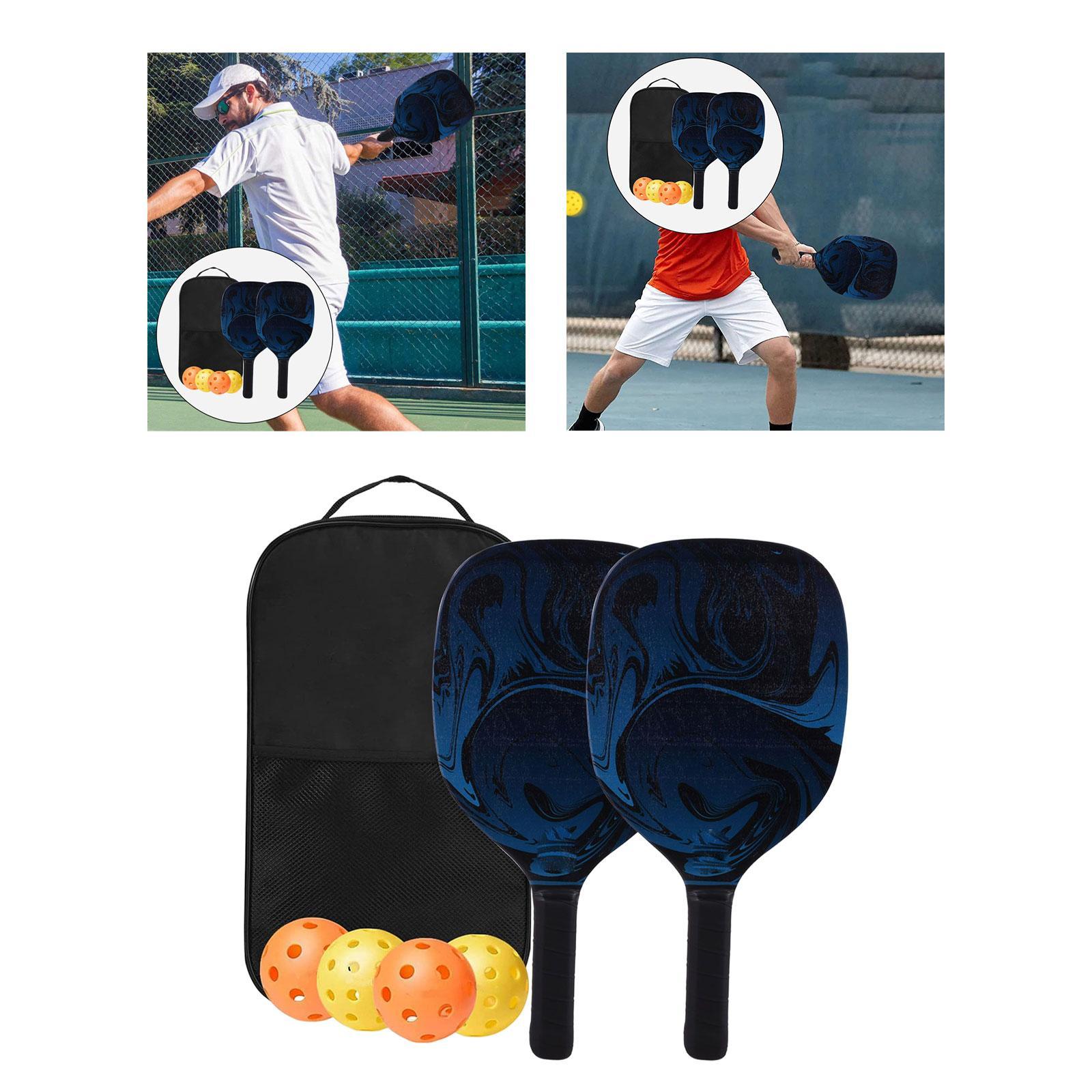 Sports Pickleball Paddles Set with 4 Balls for Indoor and Outdoor Tournament