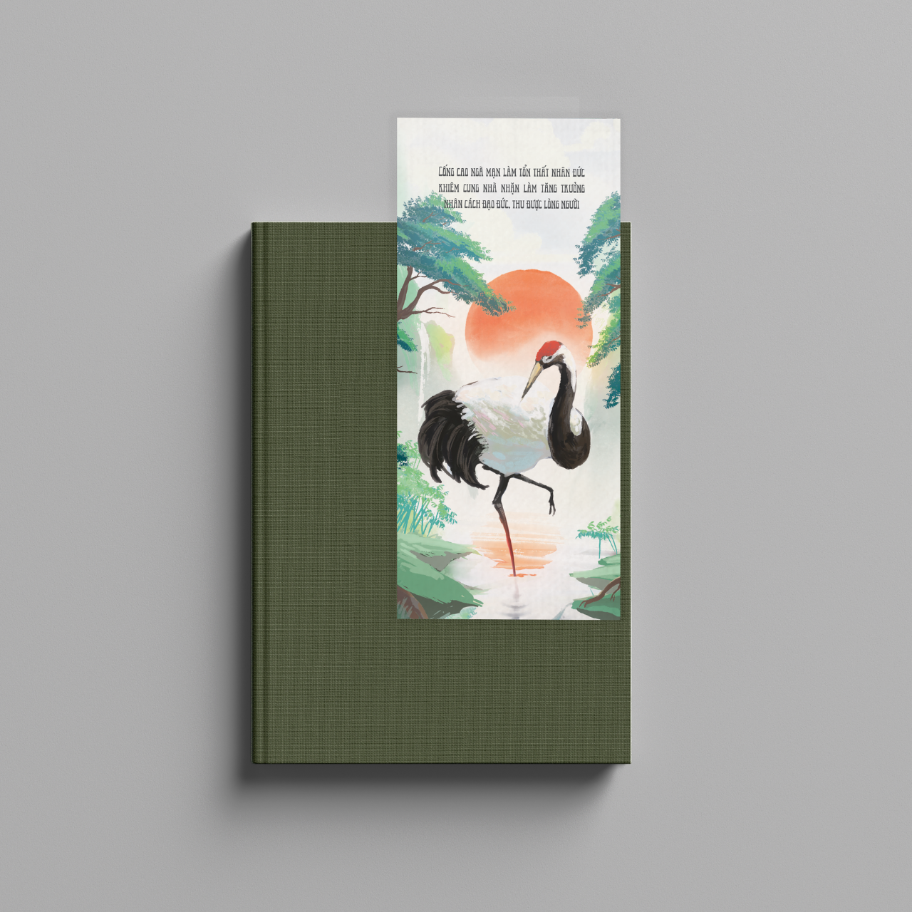 [1 Cái Ngẫu Nhiên] Bookmark Kẹp Sách, Dấu Trang Họa Tiết Hình Hạc - SBOOKS