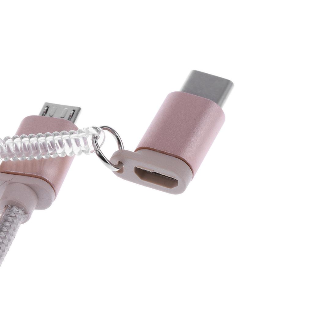 3 In 1 Nylon Cable Micro USB/Type C Sync Charge For All Devices IPhone