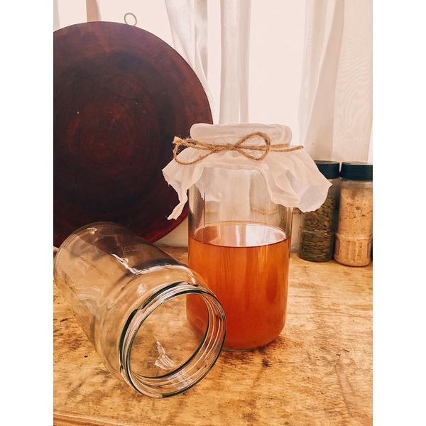 (Có sỉ) Hũ thuỷ tinh 1L Bình nuôi Scoby làm trà Kombucha 1000ml