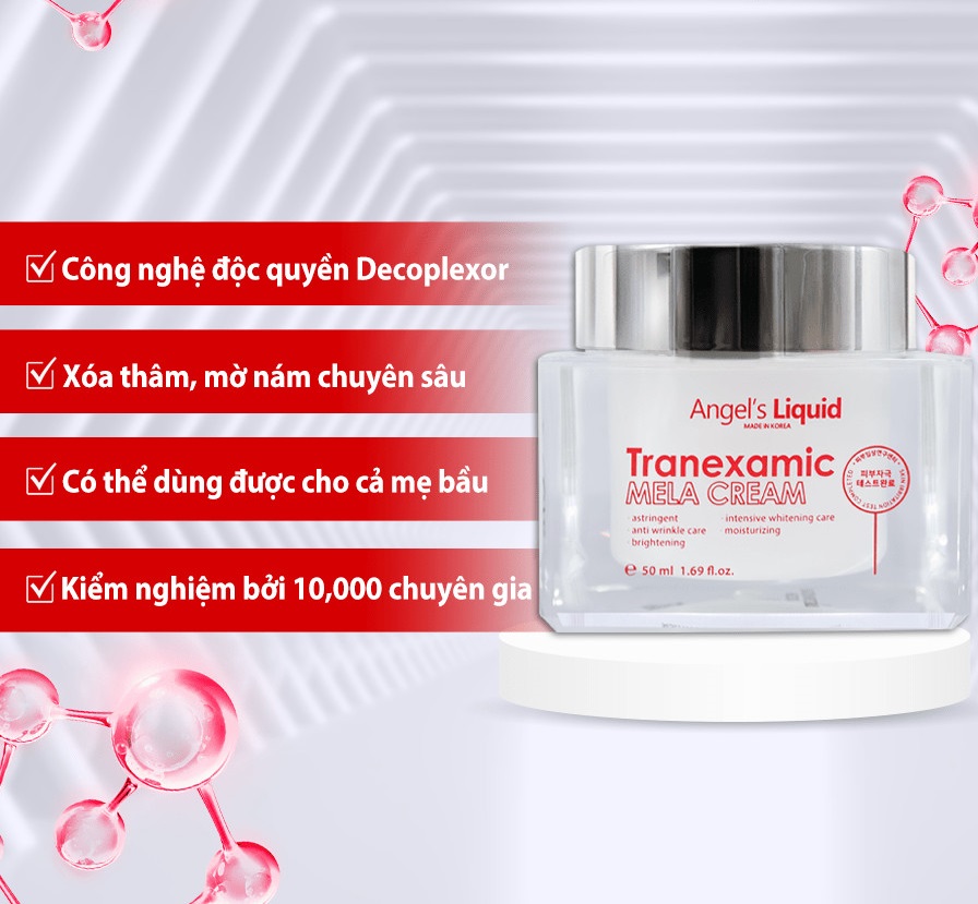 Kem Dưỡng Mờ Nám Chuyên Sâu Angel's Liquid Tranexamic Mela Cream 50ml