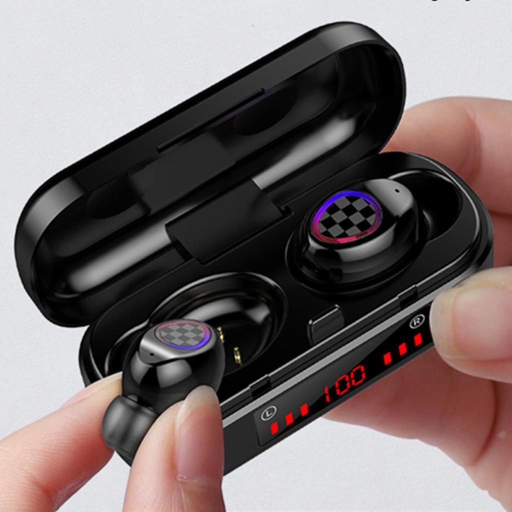 Bass Stereo Wireless Headphones Bluetooth 5.0 &Charging Case for Running