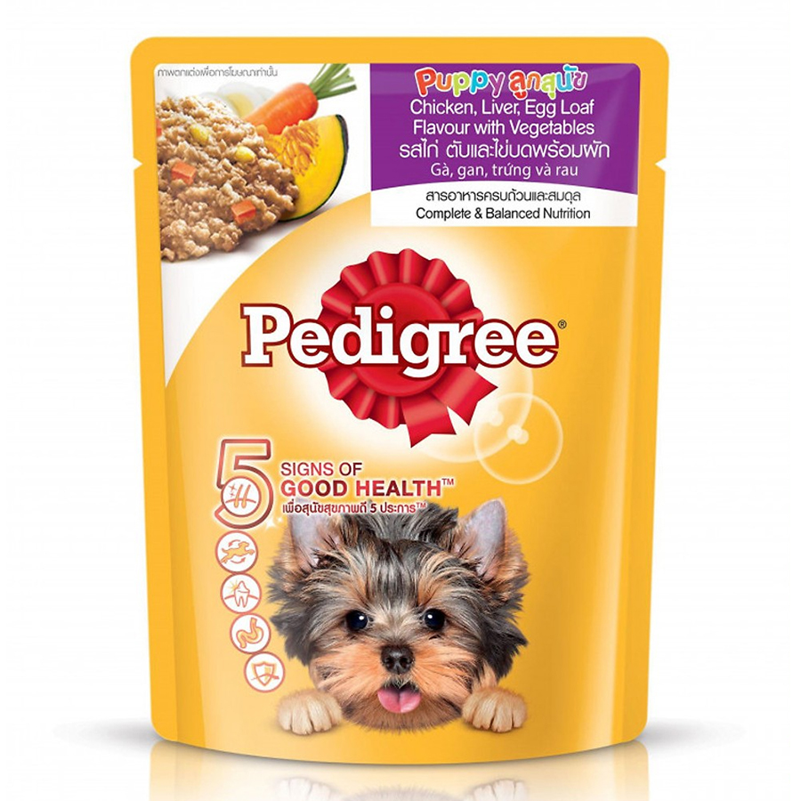 Thức Ăn Cho Chó Con Pedigree Vị Bò Trứng Sốt (80g)