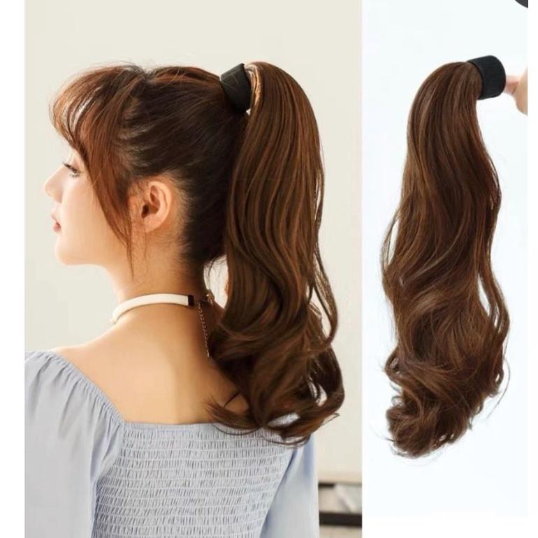 Tóc giả nữ cột tóc thanh quấn xoăn