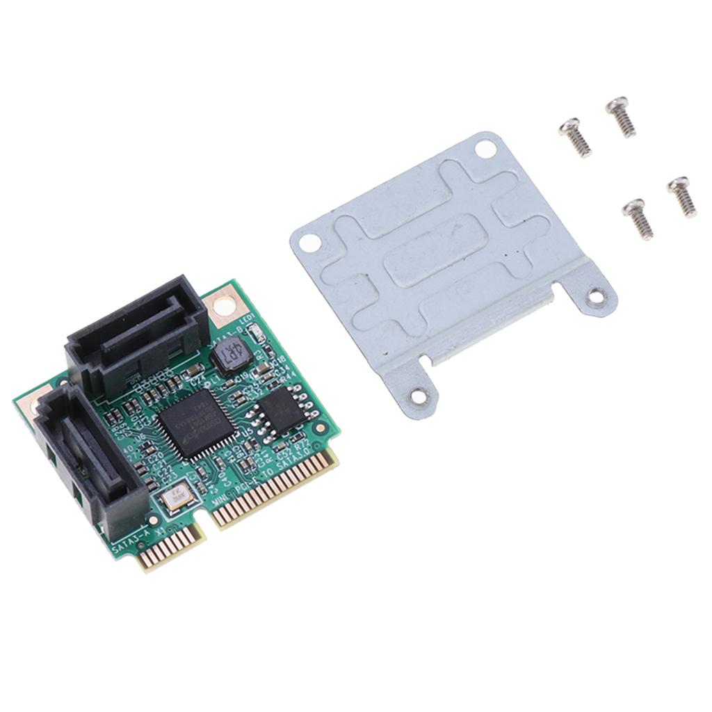 Mini PCI-E Để SATA3.0 2 Cổng SATA III SSD Mở Rộng Bộ Chuyển Đổi Thẻ 6G