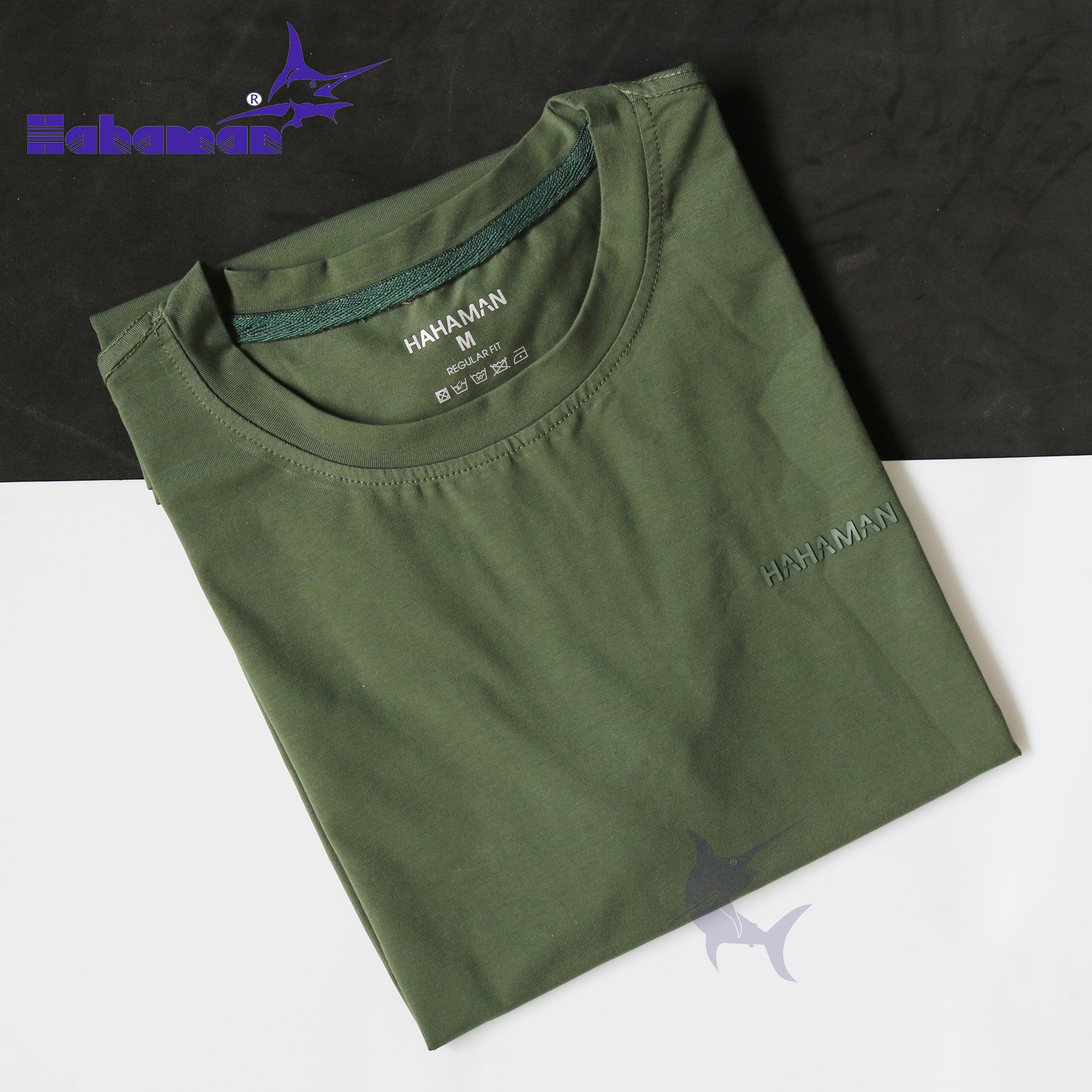 Áo thun nam cổ tròn HAHAMAN vải Cotton co giãn,dày dặn cao cấp CT06001