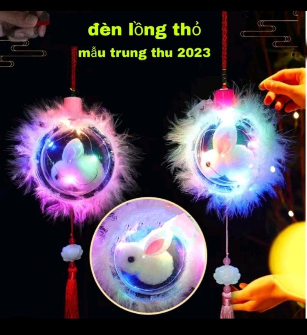 Đèn lồng trung thu thỏ ngọc và công chúa trong quả cầu kiểu cổ trang rất đẹp