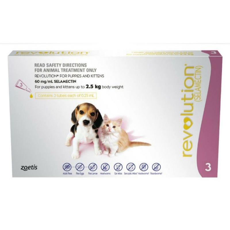 REVOLUTION (Selamectin 12%) - Tuýp nhỏ gáy tri. kí sinh trùng cho chó mèo (1 tuýp) - Chó Mèo&lt;2,5kg