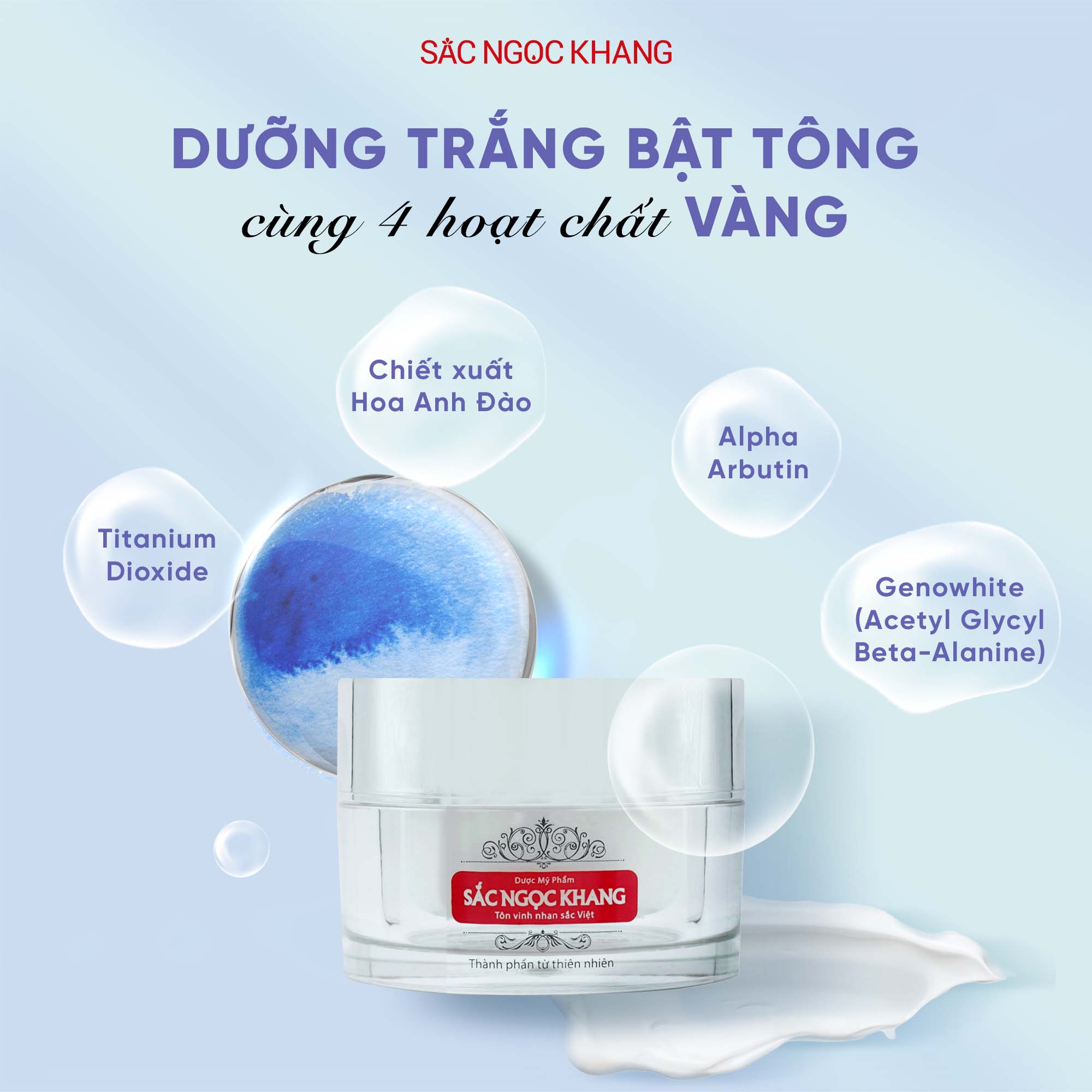 Kem dưỡng trắng da ban ngày 5 trong 1 Day Cream Sắc Ngọc Khang (Hộp 30ml)