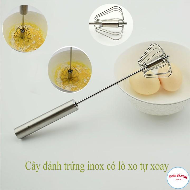 Cây Đánh Trứng Inox Có Trục Xoay Tự Động Tiện Dụng