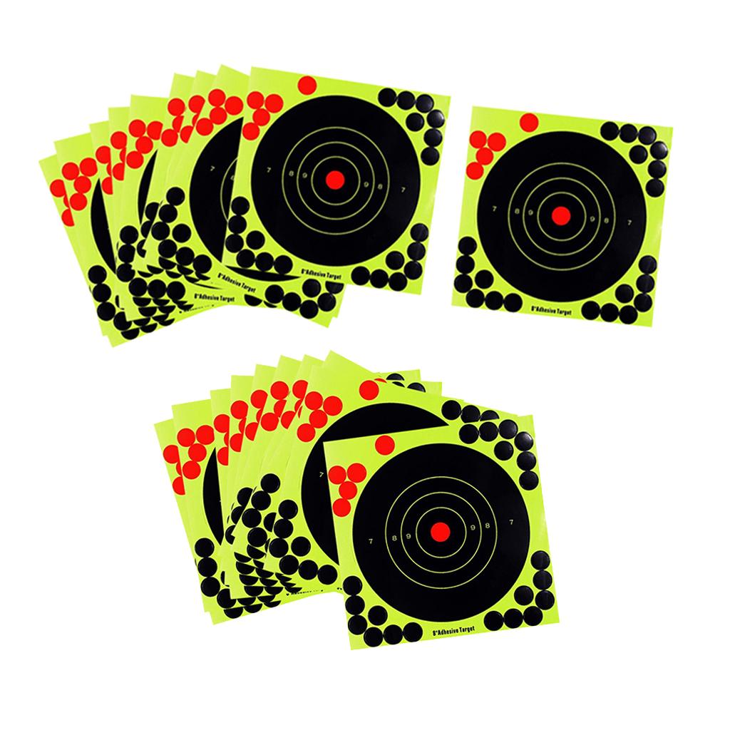 20 Pcs Splatter Reactive Self Adhesive Shooting Targets Gun