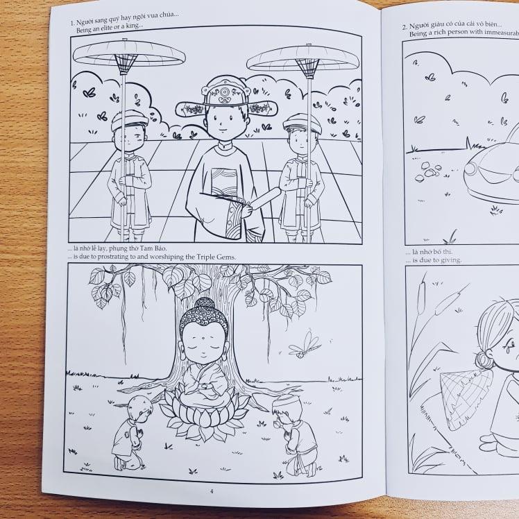 Sách - Sách tô màu tranh nhân quả