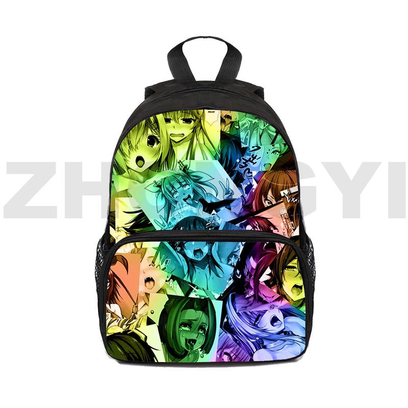 12/16 Inch Mini Trẻ Em 3D In Ahegao Ba Lô Trẻ Em Anime Đáng Hentai Túi Sinh Đựng Mẫu Giáo Ba Lô Trở Lại Trường Học