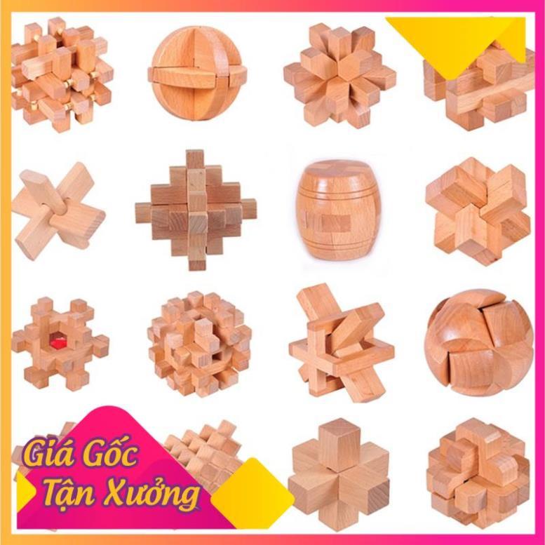 Đồ Chơi Trí Tuệ Khóa Luban Bằng Gỗ Cho Bé Thỏa Sưc Sáng Tạo FREESHIP  TP'S