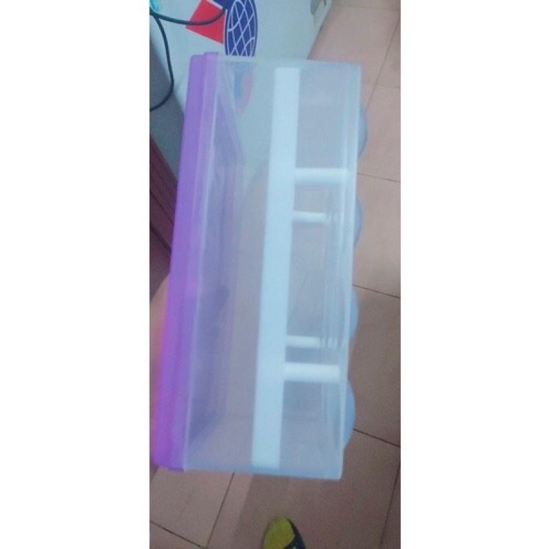 Hộp đựng trứng 2 tầng 24 quả coa quai xách. Có nắp, chống vỡ, chống va đập