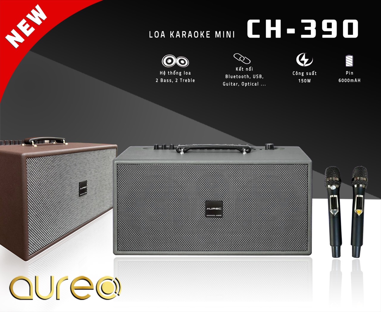 Loa kéo di động @urec CH 390 (150W) - Hàng chính hãng