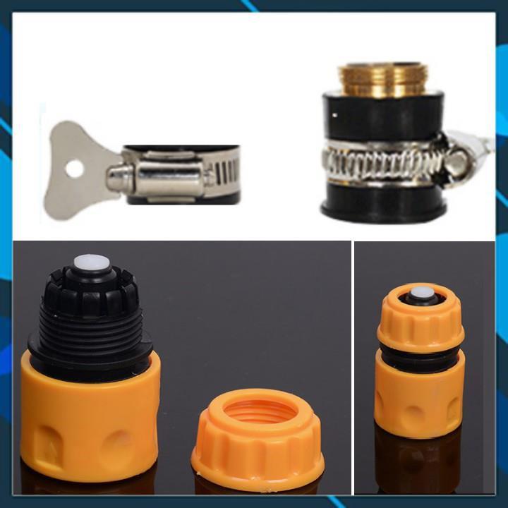 ️ Bộ dây vòi xịt nước rửa xe, tưới cây , tăng áp 3 lần, loại 20m 206701-1 đầu đồng,cút đồng,+ mở chai