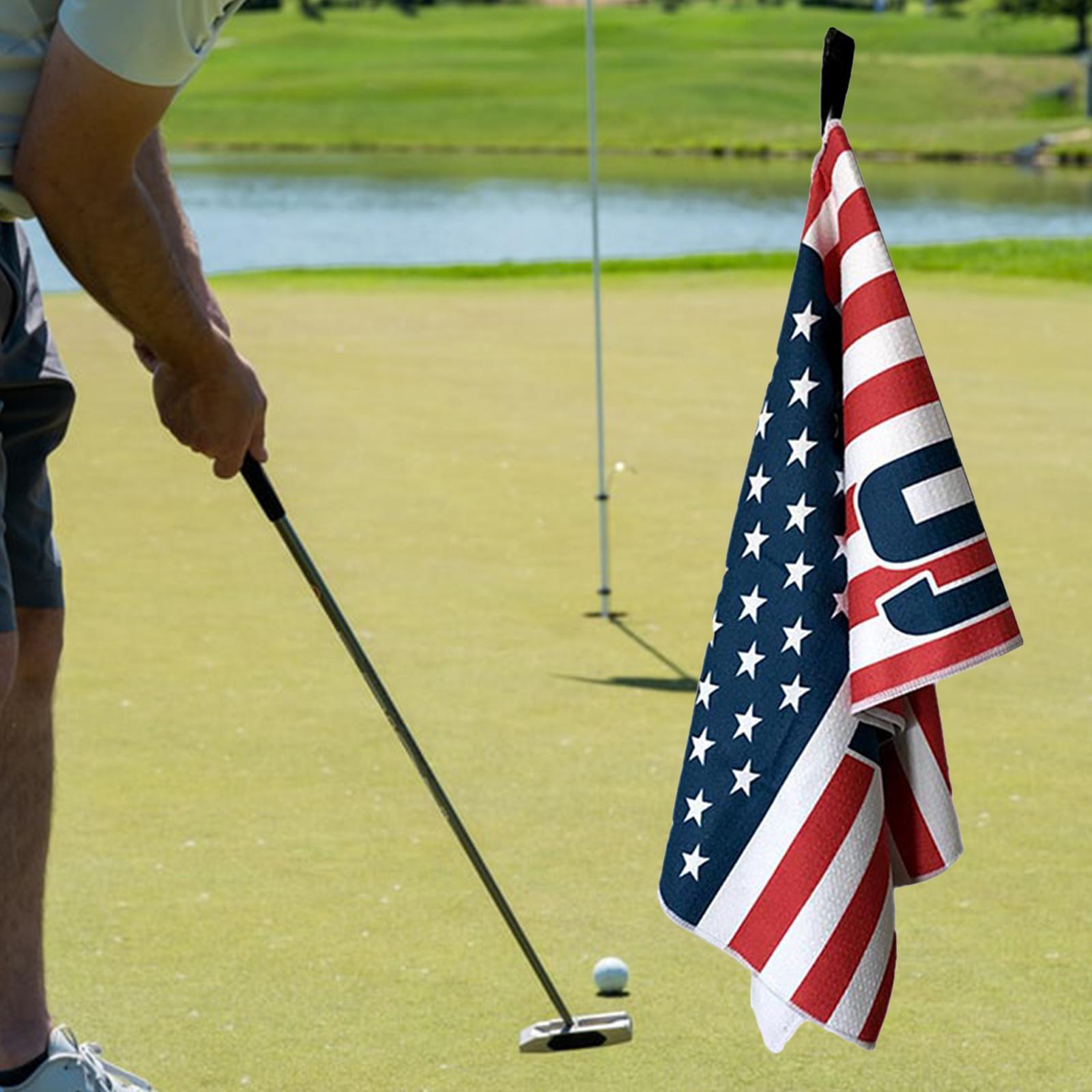 Golf Towel for Golf Bags with Clip for Men & Women, Microfiber Waffle Pattern Golf Ball Towel, Super Absorbent and Quick Dry