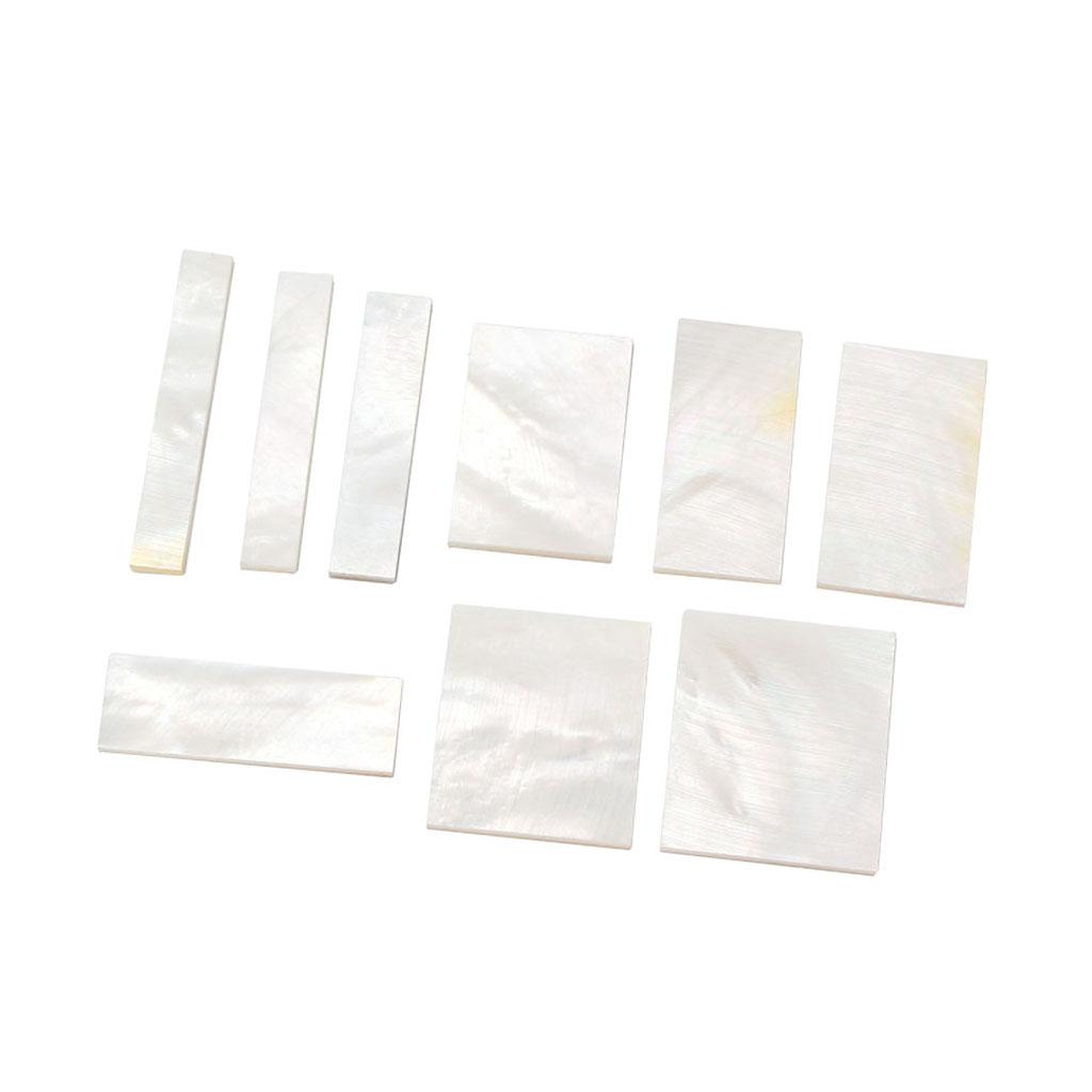 Sunnimix 1 Bộ Ván Trượt Ngón Tay Fretboard Ốp Hoa Chất Liệu Chấm Cho Đàn Acoustic Guitar Điện Phần Tự Làm, Trắng