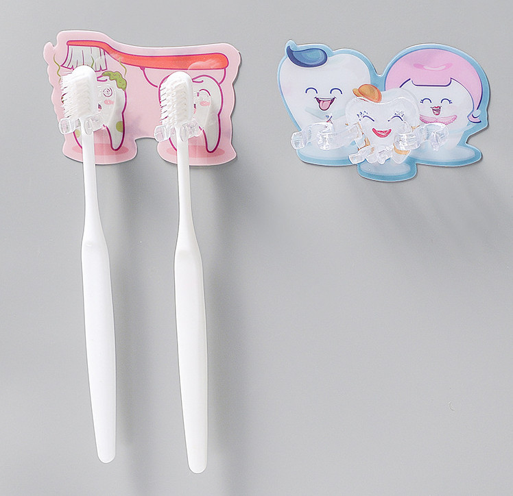Miếng  dán tường HÌNH CHIẾC RĂNG treo bàn chải đánh răng, móc treo vật dụng gia đình siêu tiện lợi, tiết kiệm không gian GD374-RangTBC