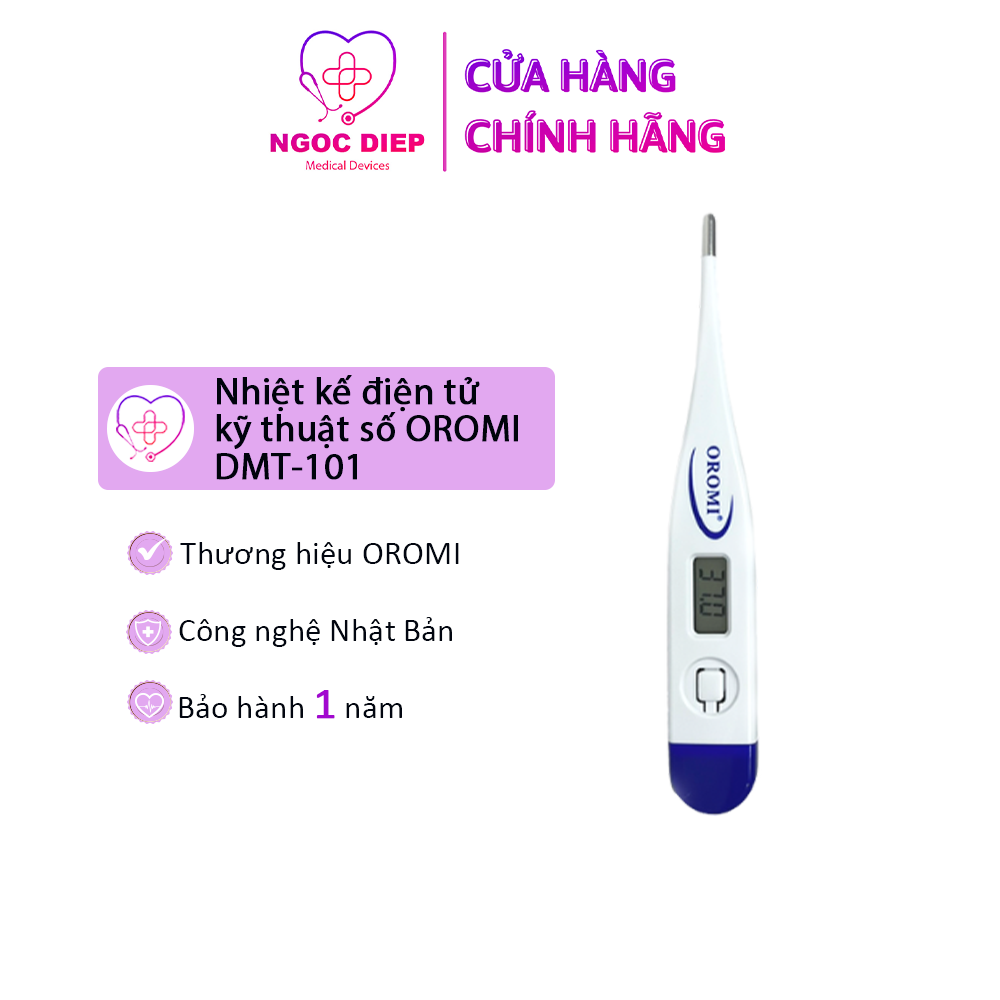 Nhiệt kế điện tử kỹ thuật số OROMI DMT-101 - Thiết bị đo thân nhiệt - Hàng chính hãng