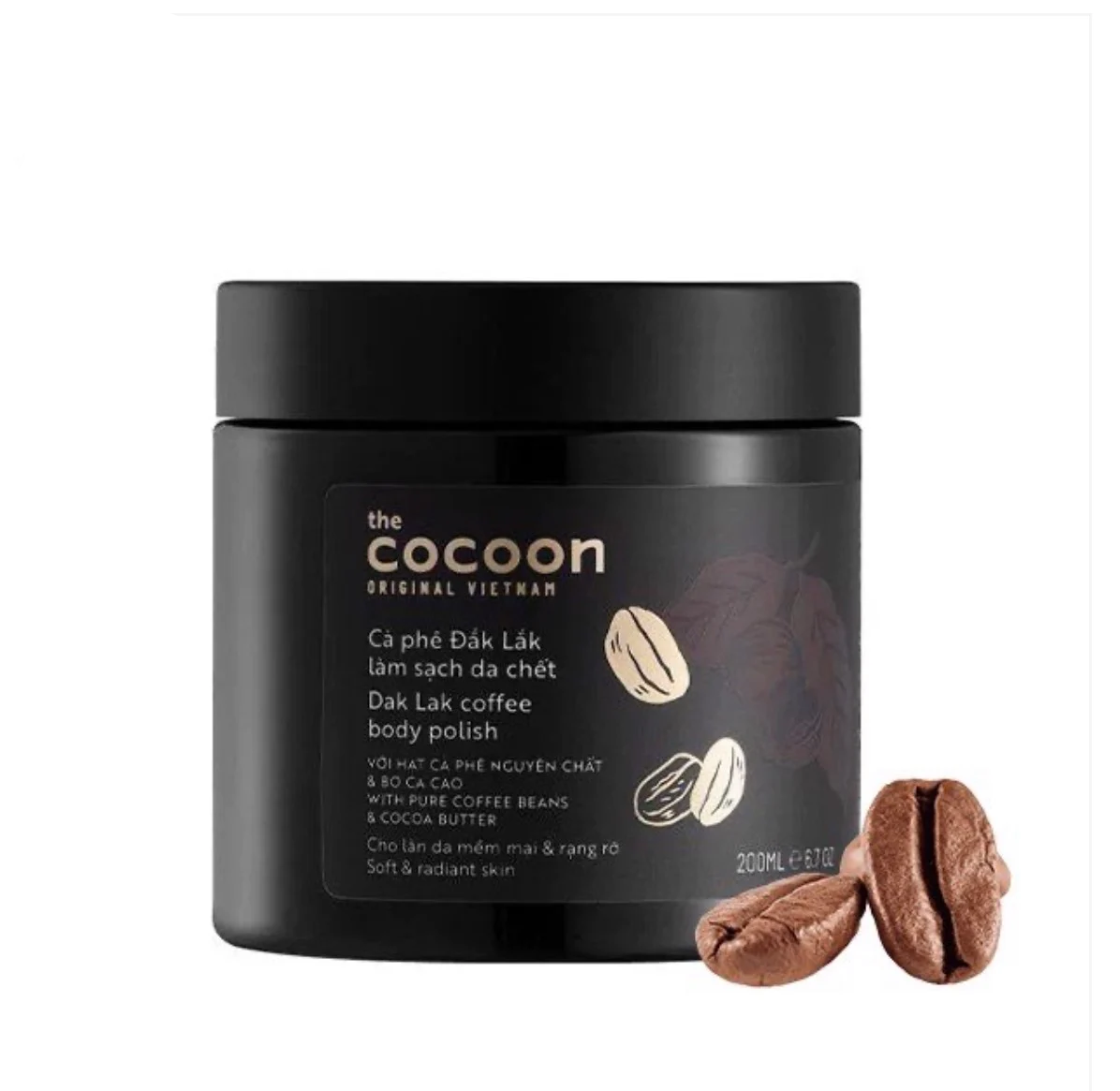 Tẩy Tế Bào Chết Body COCOON Cafe Đắk Lắk - COCOON Dak Lak Coffee Body Polish 200mL