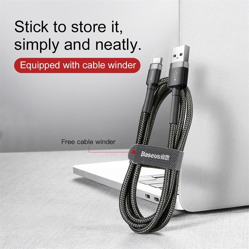 Cáp sạc nhanh, truyền dữ liệu tốc độ cao Baseus Cafule Type C cho Samsung- Hàng Chính Hãng