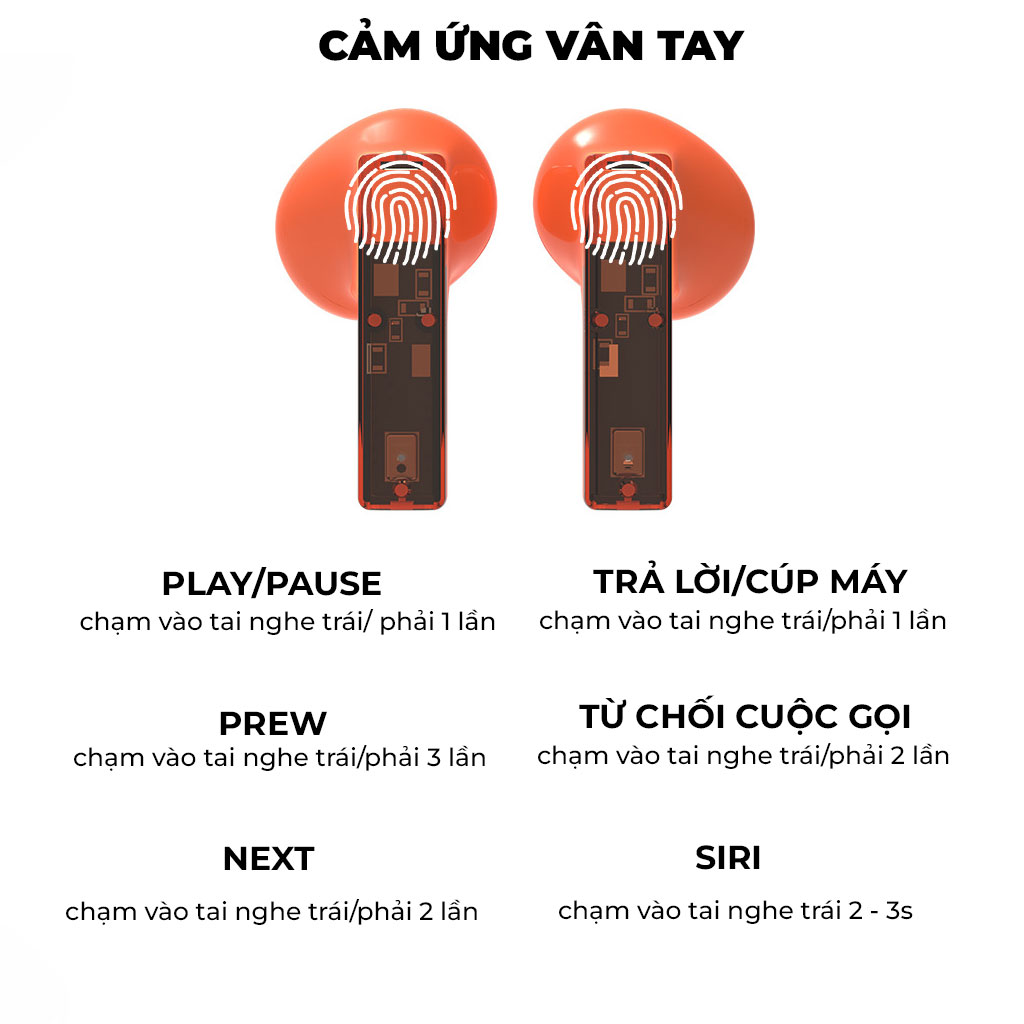 Tai Nghe Bluetooth HXSJ Air-S11 Bluetooth 5.3 Không Dây Cảm Ứng Vân Tay, Âm Bass Trầm Ấm Sống Động, Chống Ồn Khoảng Cách Kết Nối Lên Đến 10m - Hàng Chính Hãng