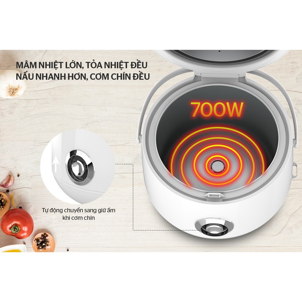 Nồi cơm điện Sunhouse SHD8606 1.8L - Hàng chính hãng