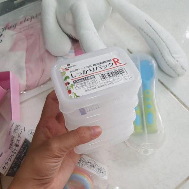 Hộp trữ đông, bảo quản đồ ăn dặm có nắp mini, đựng linh kiện điện tử nội địa Nhật Bản