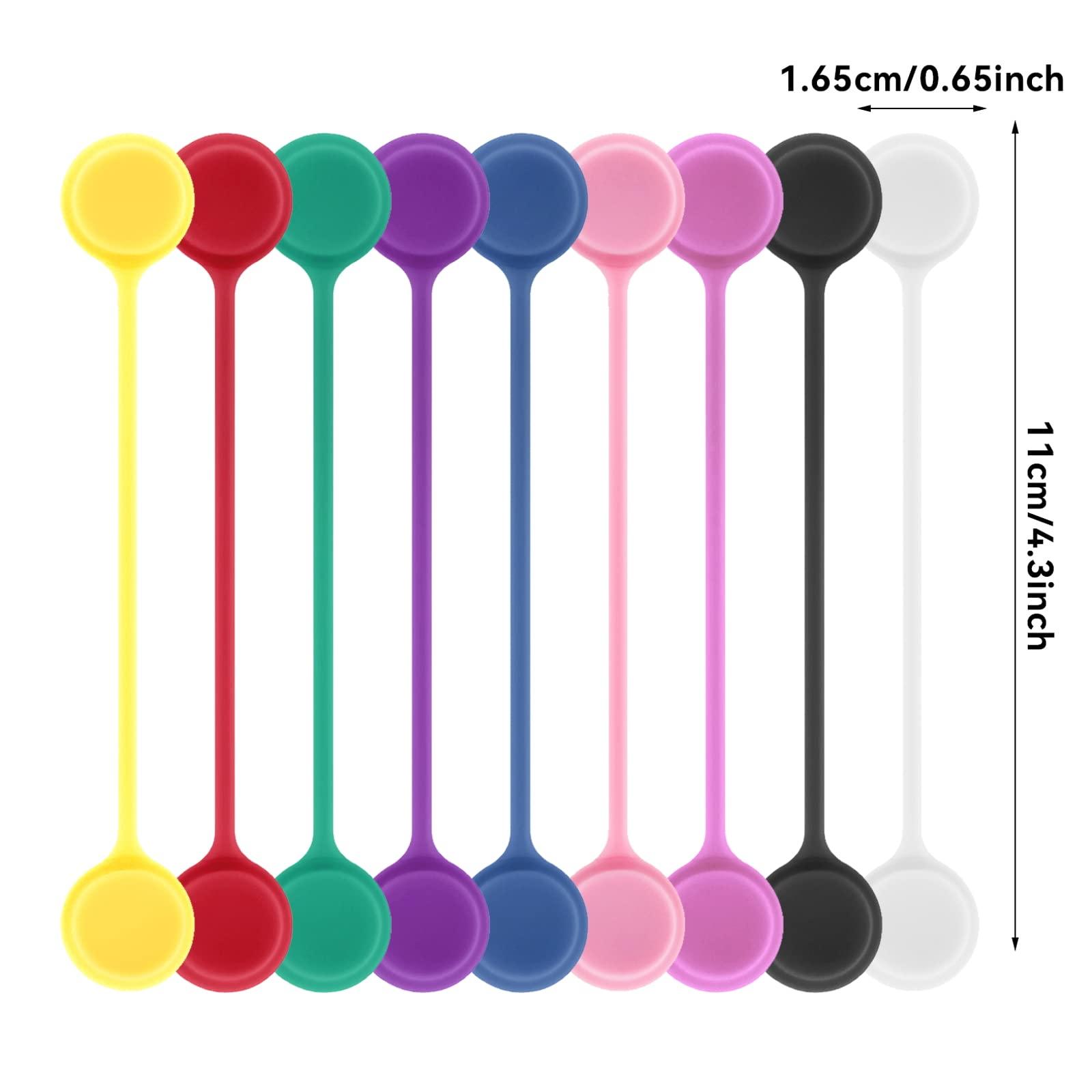 12 mảnh cáp từ tính TIES có thể tái sử dụng 11 cm Magnet Magnet Magnet TIES Bộ tổ chức cáp từ tính đa chức năng để quản lý cáp và tổ chức