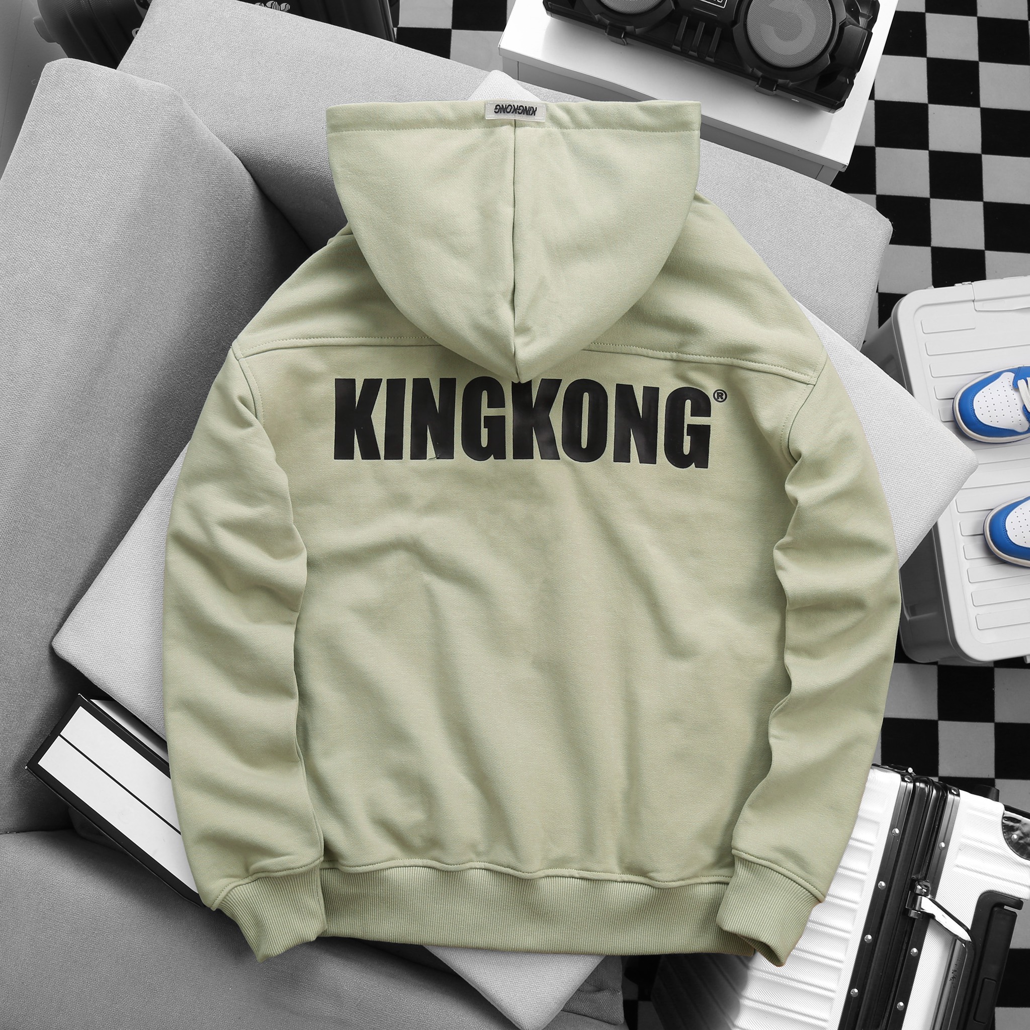 [Mẫu Mới T5] Áo Khoác Nam Nữ Hoodie Zipper Co Giãn Dày Dặn In Chữ KINGKONG Basic - Local Brand TB KINGKONG SPORT WEAR