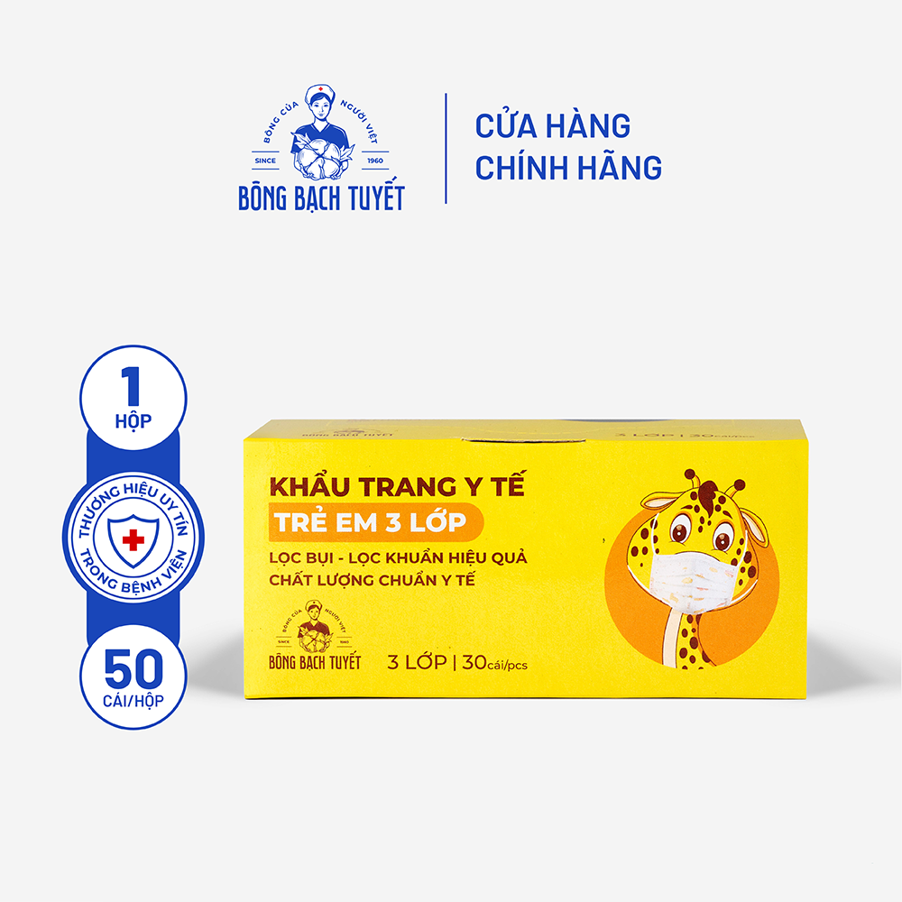 Khẩu trang BBT Trẻ Em 3 lớp (30 cái/hộp)