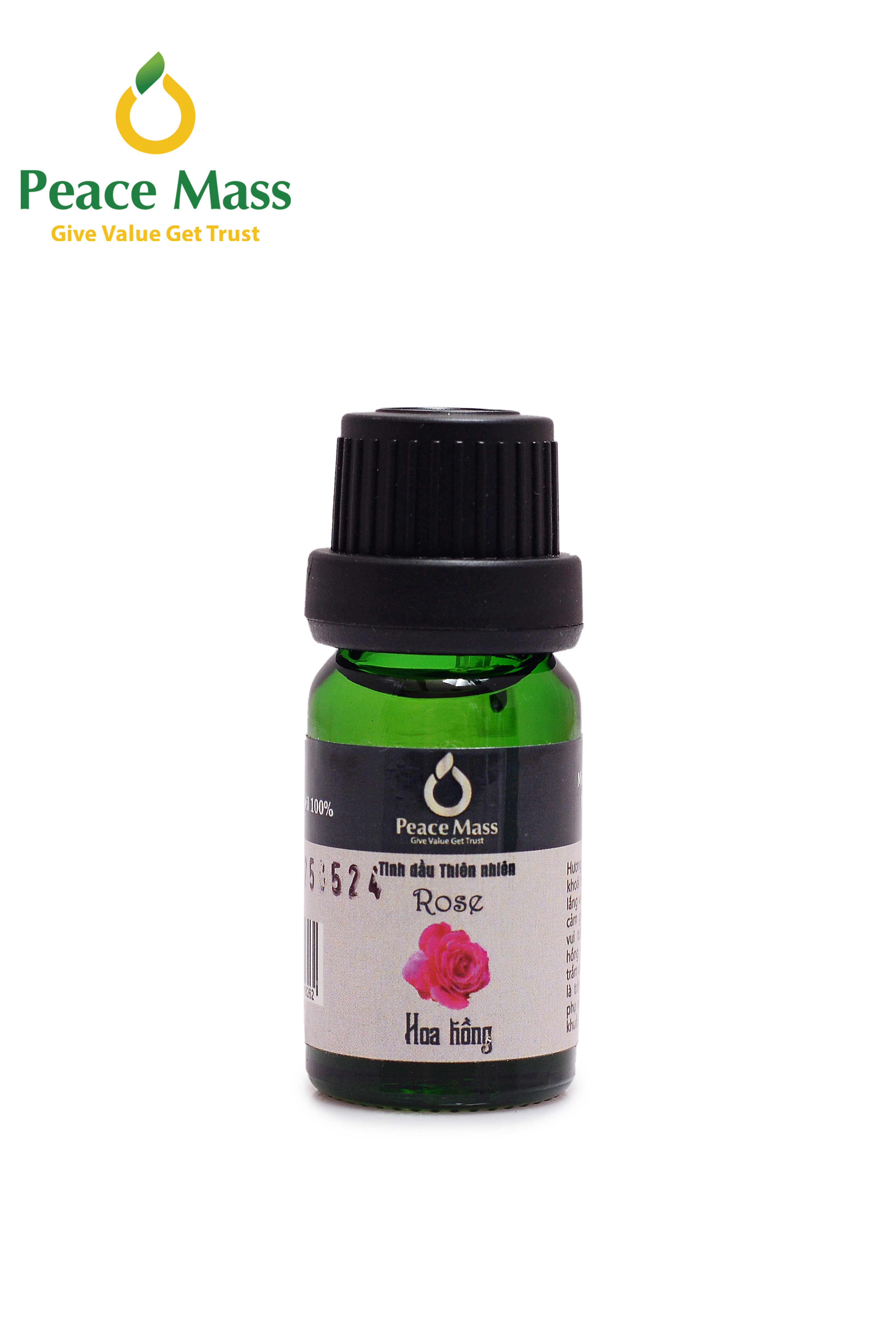 TD10ml-KX2 Combo Tinh Dầu Hoa Hồng Peace Mass 10ml - Bộ Kẹp Xe Ô tô - Rose