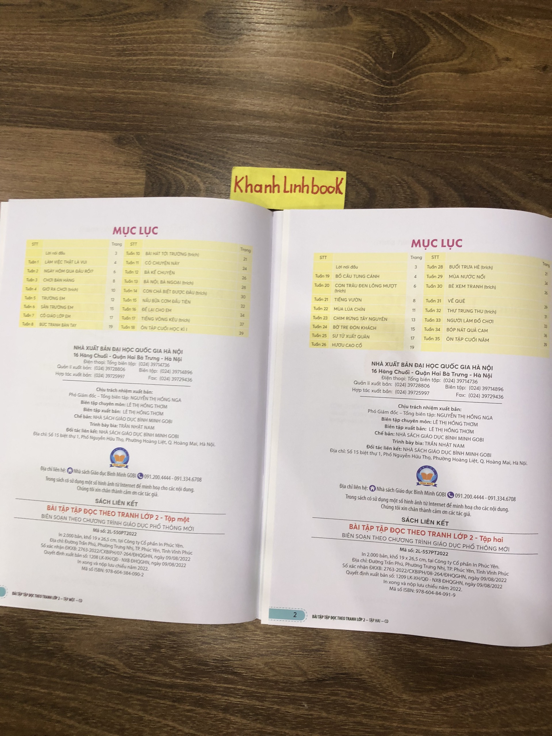 Sách Combo Bài tập tập đọc theo tranh lớp 2 tập 1 + 2