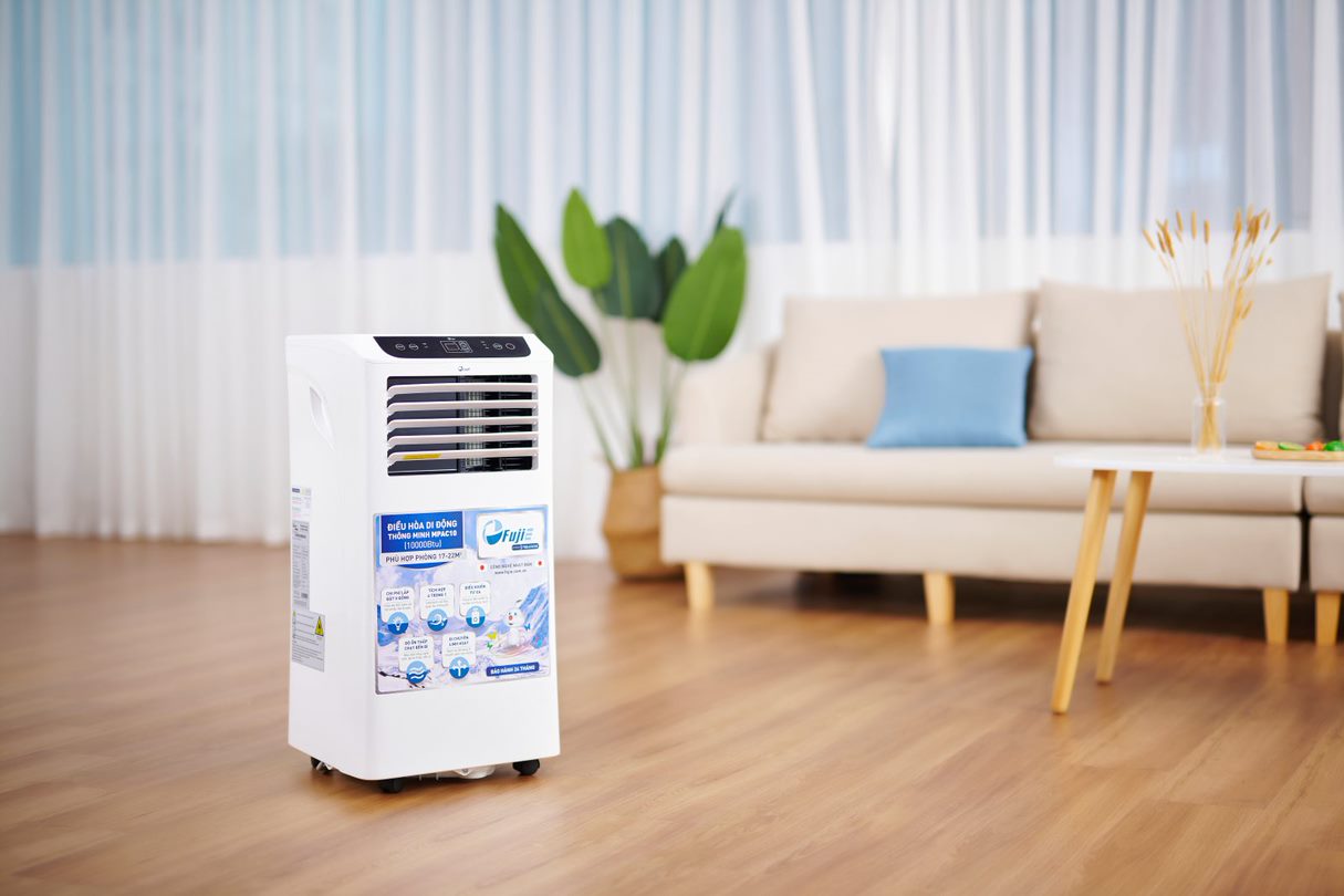 Máy lạnh đứng di động 12000BTU FUJIHOME, điều hoà di động mini không cần lắp đặt sử dụng app có điều khiển từ xa hút ẩm - Hàng Nhập Khẩu