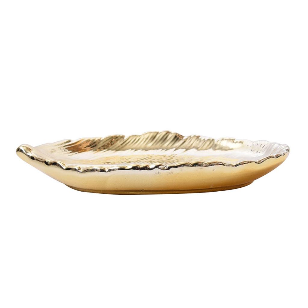 Nordic Room Decor Ceramic Leaf Tay Pad Key Trinkets Necklace Jewelry Holder