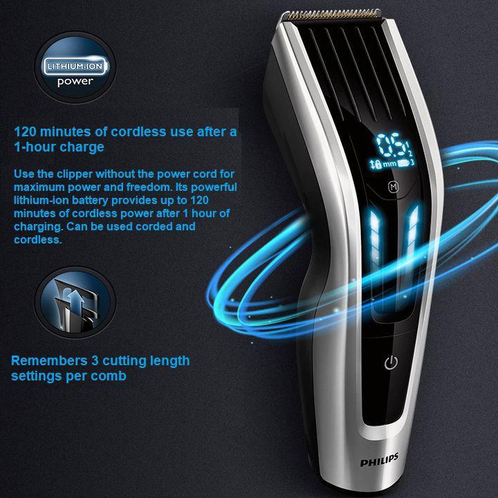 Tông đơ cắt tóc lưỡi Titanium cao cấp thương hiệu Philips HC9450/15 - Hàng Nhập Khẩu
