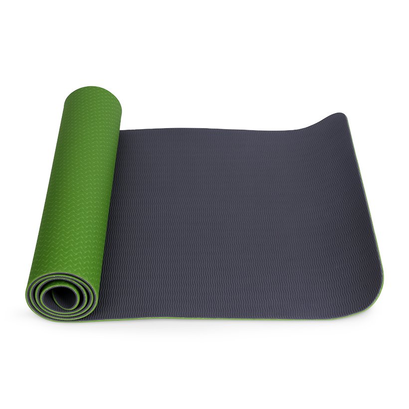 Thảm tập yoga 2 lớp TPE 6mm cao cấp ( tặng túi + dây buộc )