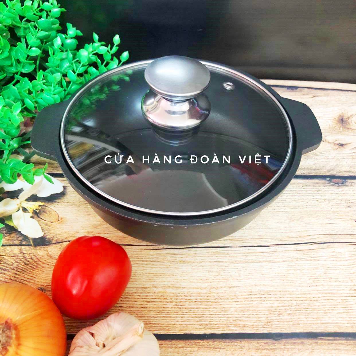 Nồi NHÔM Kho Thịt Cá CAO CẤP 18cm. Thố bát nắp Kiến Chống dính dùng phục vụ các món tại bàn Cơm chiên, mì cay, om, kho tộ …Tiện ích cho gia đình, chuyên nghiệp