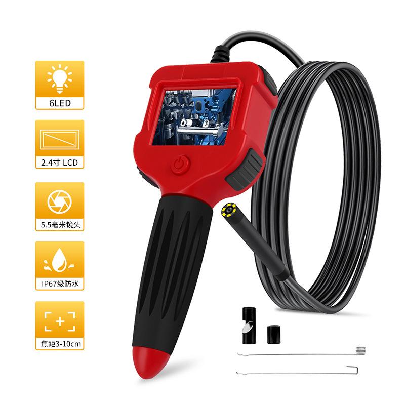 Phong cách mới nhất và sản phẩm mới máy nội soi xi lanh động cơ đường ống 5.5mm kiểm tra thùng dầu máy ảnh với màn hình nội soi không thấm nước 1M