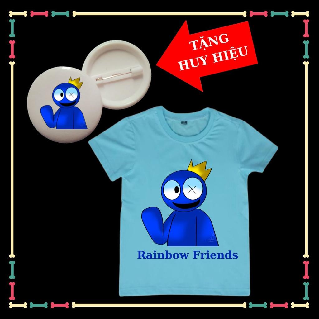 Áo phông trẻ em mẫu rainbow friends blue roblox, đủ màu sắc, đủ size áo từ 10kg đến 90kg, Kèm huy hiệu