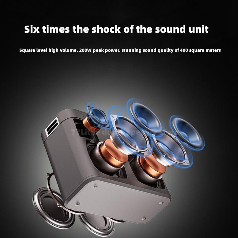 SODLK S1314 CAO CẤP 200W Loa Bluetooth không dây Outdoor Sound 4 Horn High Bass 24000mah Pin Super-Long Corsby: Black