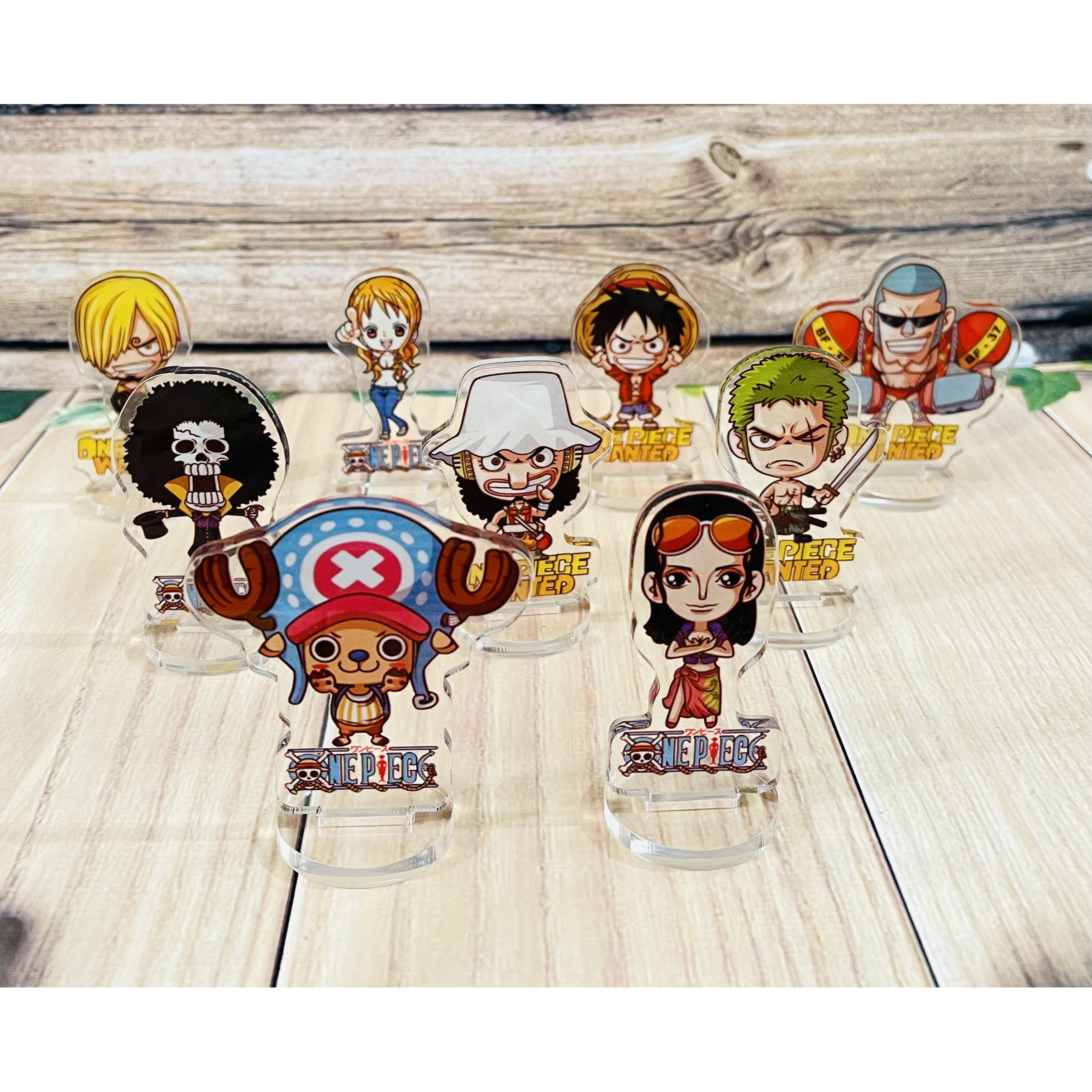 Bộ 9 mô hình Standee One Piece, tượng để bàn