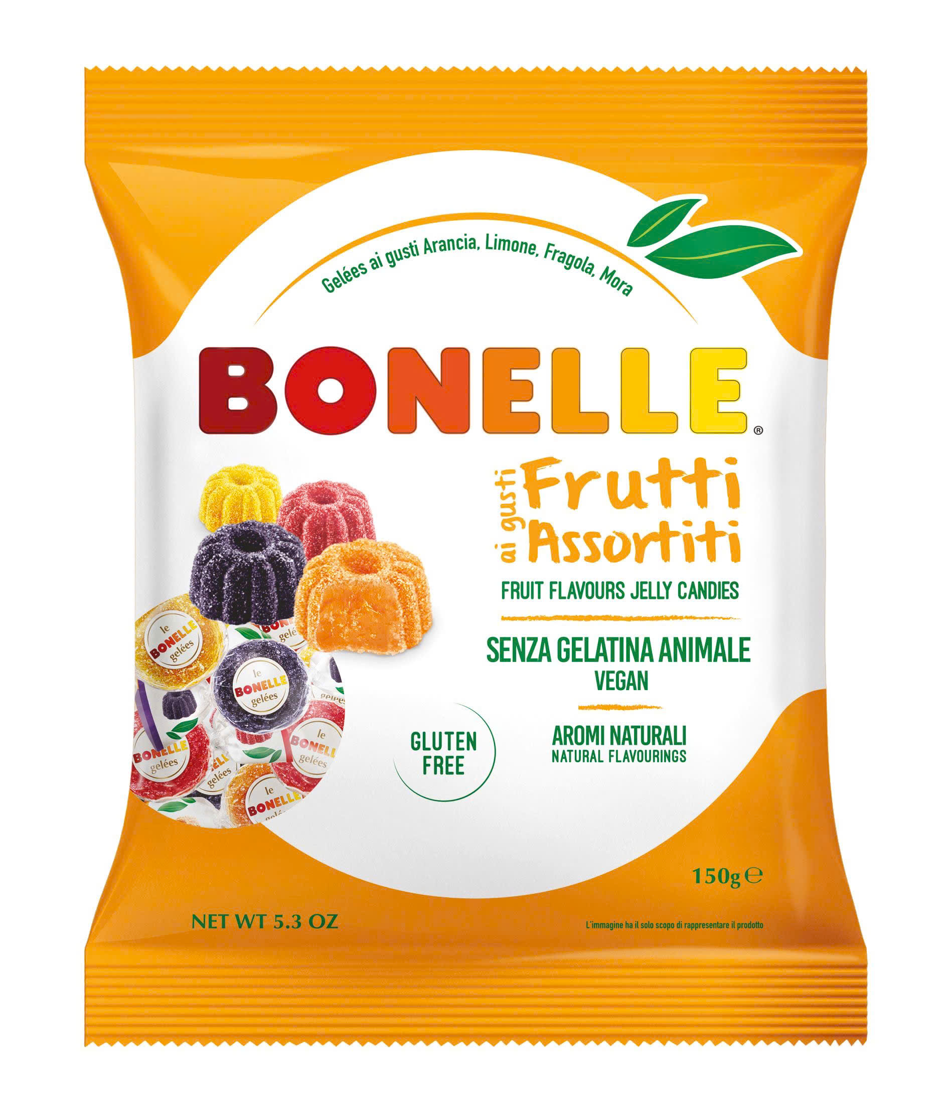 Kẹo Bonelle hương vị trái cây 150g - gói