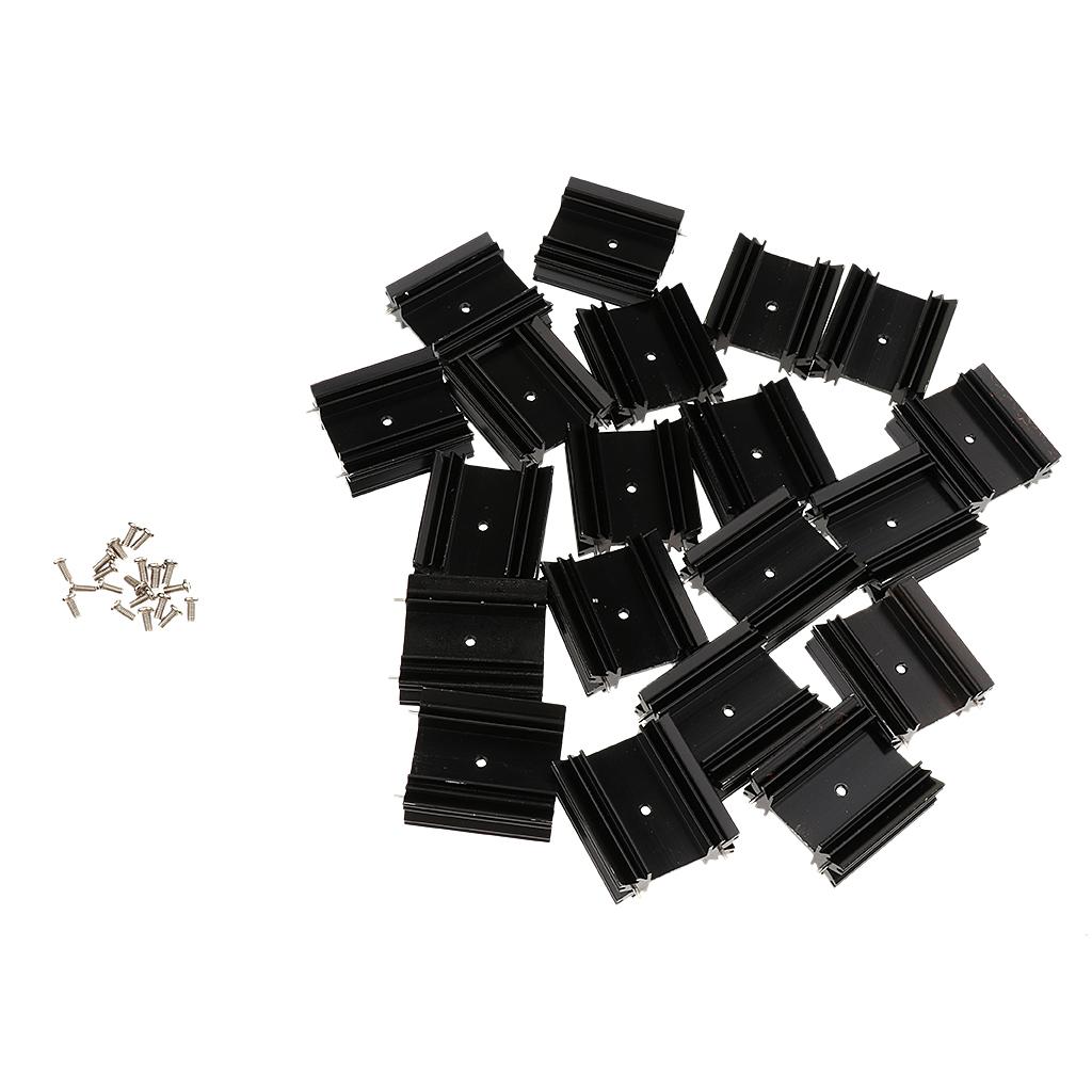 Aluminum Heat Sink, Cooling Fin Circuit 38x34x12mm for TO-247 PCB Mounting