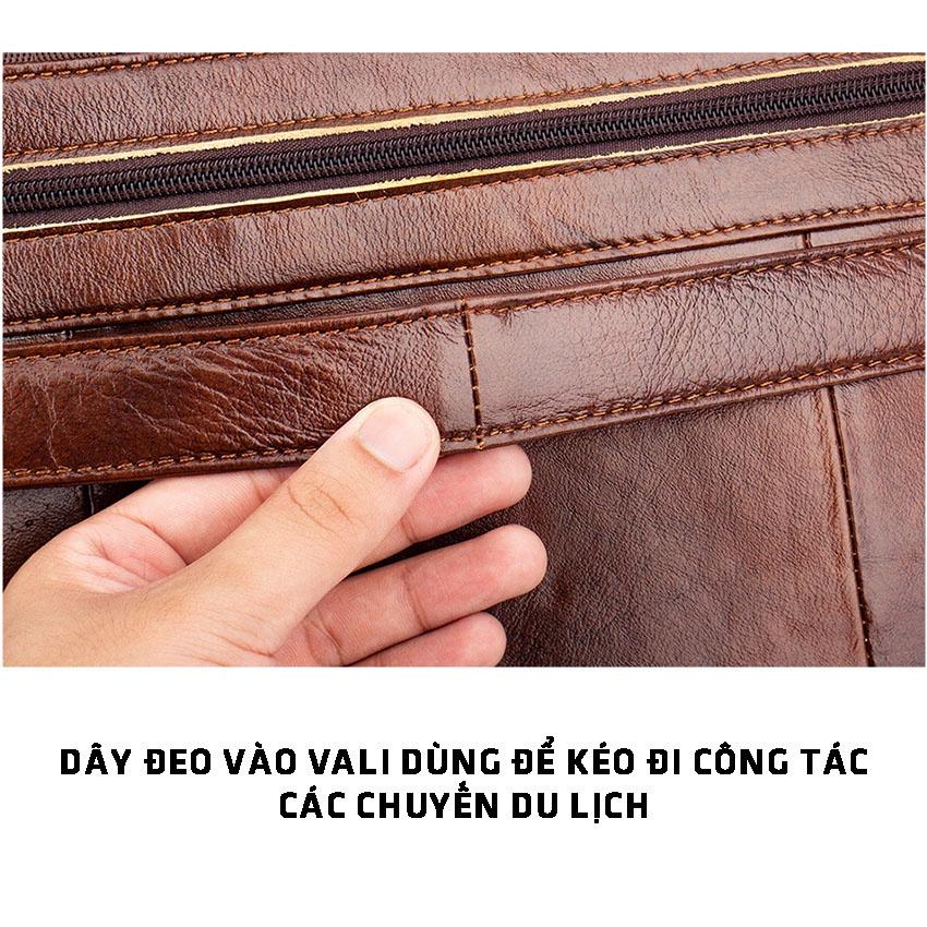 Cặp da nam công sở Lion Da Bò Thật đựng laptop 15,6 inch đi làm Cặp công sở nữ Tuxa