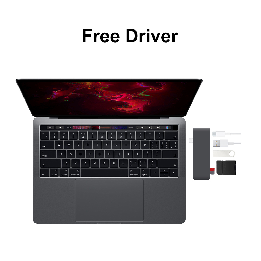 Bộ Chuyển Đổi Đầu Đọc Thẻ SD / TF Loại C USB 3.0 Hub Sang 4K * 2k 30Hz HD Cho Macbook Pro Nintendo
