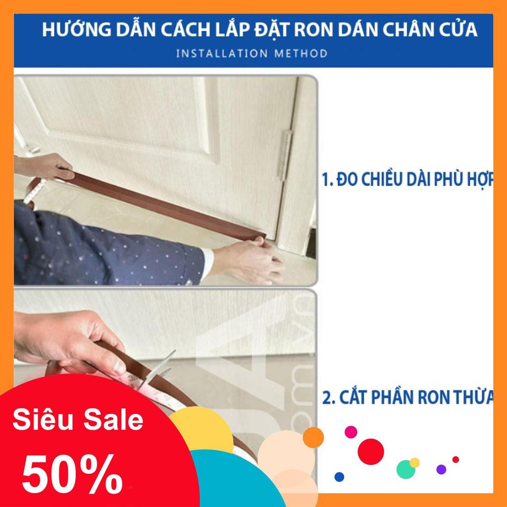 2 Mét Ron Chân Cửa Cao Su LOẠI CẢI TIẾN Dán Chống Bụi Côn Trùng 25 35 45 60 110mm