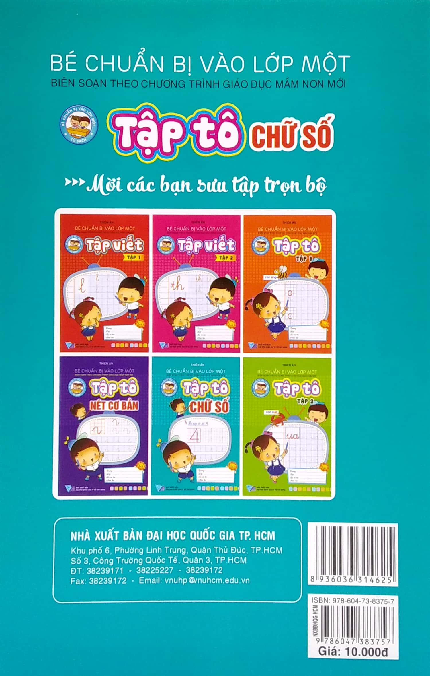 Bé Chuẩn Bị Vào Lớp 1 - Tập Tô Chữ Số